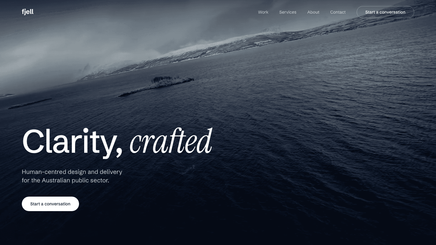 Fjell Consulting homepage hero